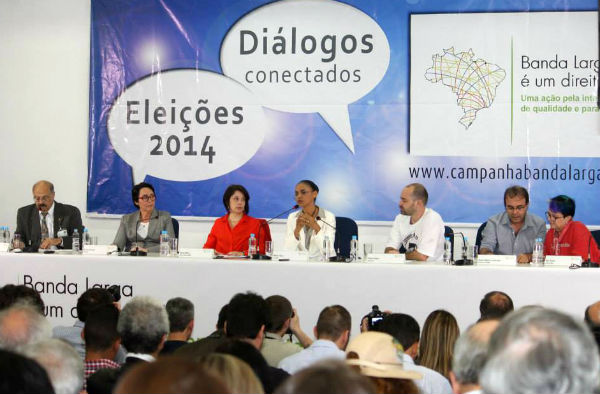 Marina Silva, em debate sobre banda larga