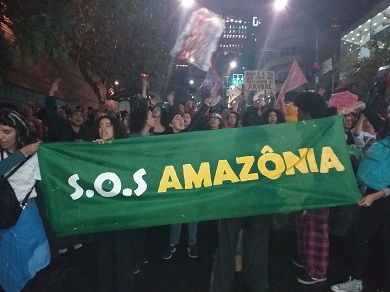 Ato em S. Paulo em defesa da Amazônia/Foto: Soraya Misleh