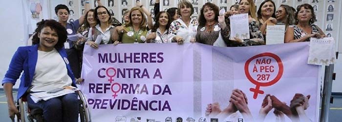mulheres contra reforma previdencia