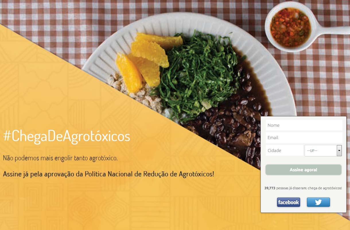 Imagem: Plataforma Chega de Agrotóxico