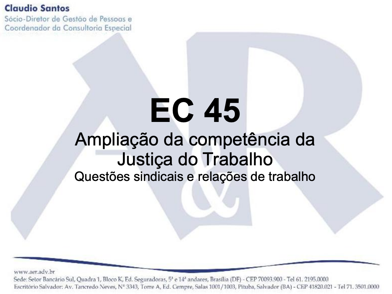 Curso de formação sindical - Justiça do trabalho