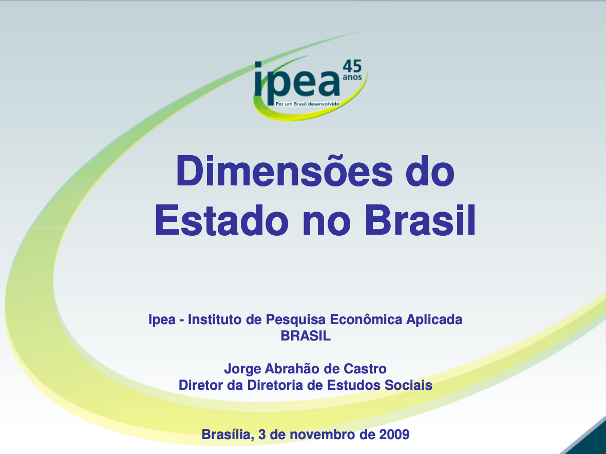 Dimensões do Estado no Brasil